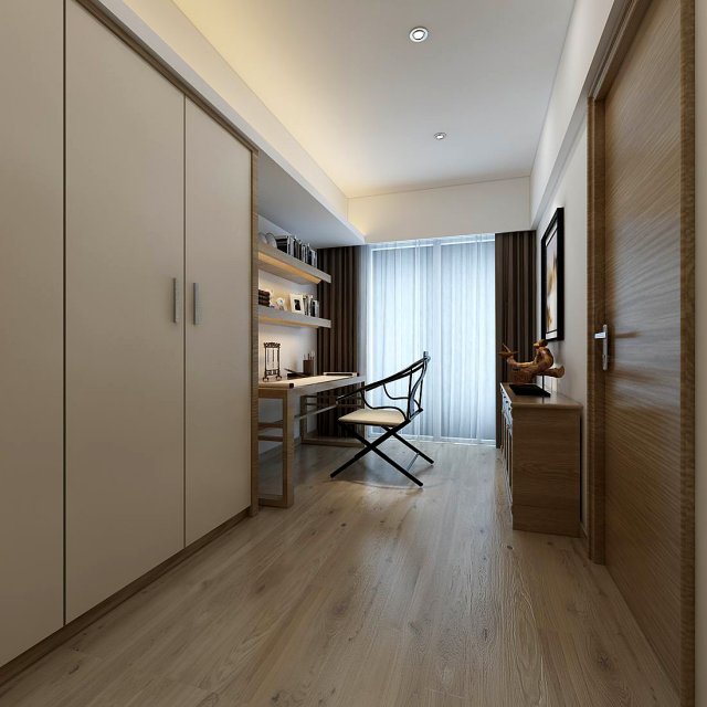 family - office - study room -0208 Modèle 3D .c4d .max .obj .3ds .fbx .stl .blend 