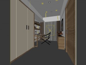 family - office - study room -0208 Modèle 3D