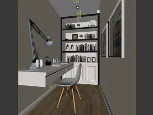 family - office - study room -0209 3D Model