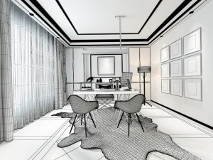 family - office - study room -0211 3D Model