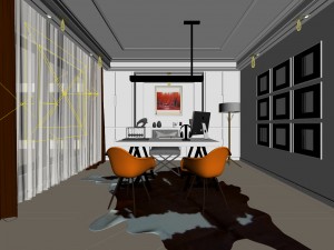 family - office - study room -0211 3D Model