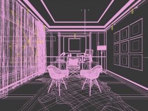 family - office - study room -0211 3D Model