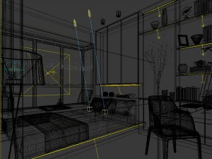 family - office - study room -0212 3D Model