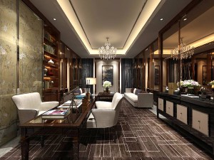 family - office - study room -0214 3D Model