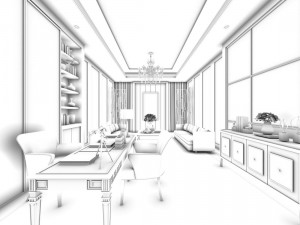 family - office - study room -0214 3D Model