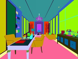 family - office - study room -0214 3D Model