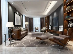 Familie - Büro - Arbeitszimmer -0215 3D Modell