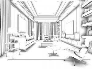 family - office - study room -0215 3D Модель