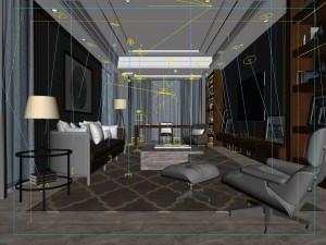 family - office - study room -0215 3D Модель