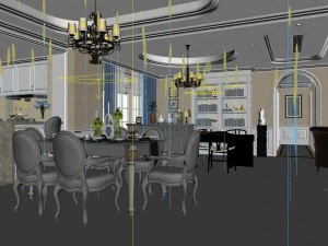 family - kitchen - restaurant 04 3D Model
