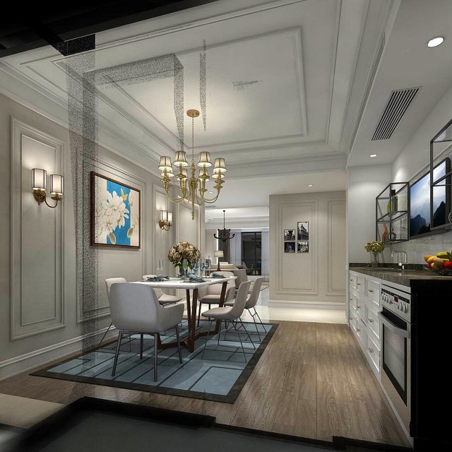 family - kitchen - restaurant 07 3D मॉडल .c4d .max .obj .3ds .fbx .stl .blend 