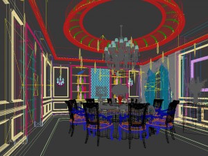 family - kitchen - restaurant 09 3D Модель