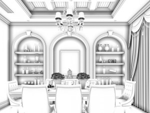 family - kitchen - restaurant 11 3D मॉडल