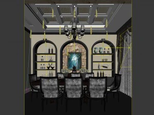 family - kitchen - restaurant 11 3D Model