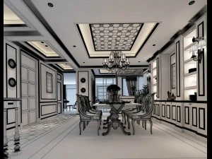 family - kitchen - restaurant 13 3D Model