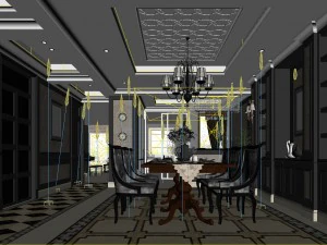 family - kitchen - restaurant 13 3D Model