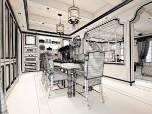 family - kitchen - restaurant 16 Model 3D