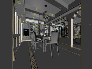 family - kitchen - restaurant 16 Model 3D