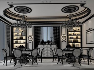 family - kitchen - restaurant 17 3D 모델