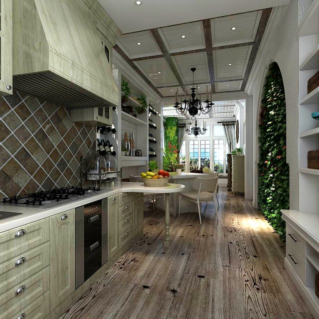 family - kitchen - restaurant 18 3D Model .c4d .max .obj .3ds .fbx .stl .blend