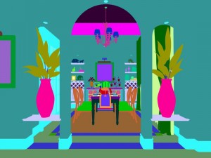 family - kitchen - restaurant 20 3D Model
