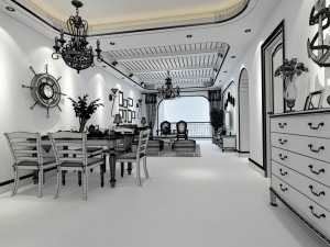 family - kitchen - restaurant 22 3D 모델