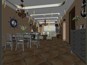 family - kitchen - restaurant 22 3D Model