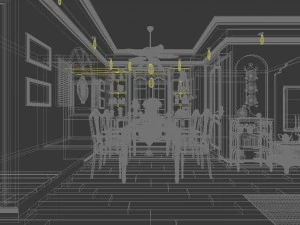 family - kitchen - restaurant 23 3D Model