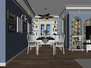 family - kitchen - restaurant 23 3D-Modell