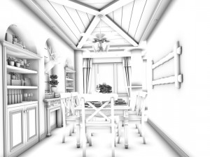 family - kitchen - restaurant 24 Modelo 3D