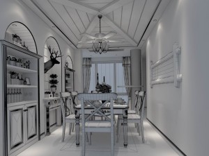 family - kitchen - restaurant 24 Modelo 3D