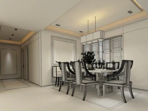 family - kitchen - restaurant 32 3D Model