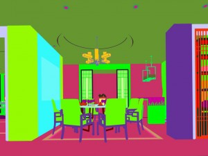 family - kitchen - restaurant 34 Model 3D