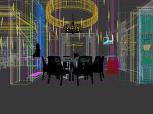 family - kitchen - restaurant 34 Model 3D