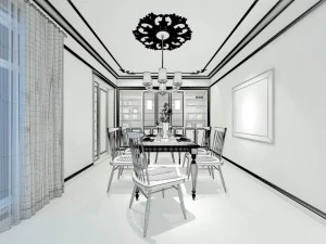family - kitchen - restaurant 35 3D Model