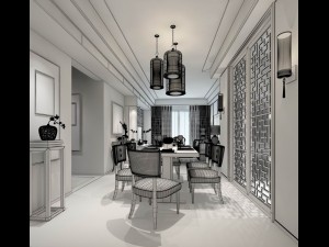 family - kitchen - restaurant 36 3D Model