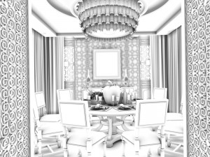 family - kitchen - restaurant 38 3D Model