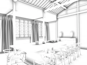 family - kitchen - restaurant 40 3D Model