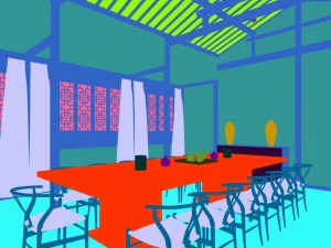 family - kitchen - restaurant 40 3D Model