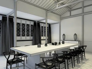 family - kitchen - restaurant 40 3D Model