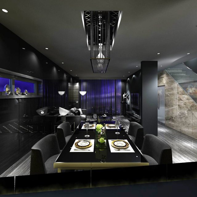 family - kitchen - restaurant 41 3D Модель .c4d .max .obj .3ds .fbx .stl .blend 