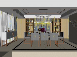 family - kitchen - restaurant 42 Modèle 3D