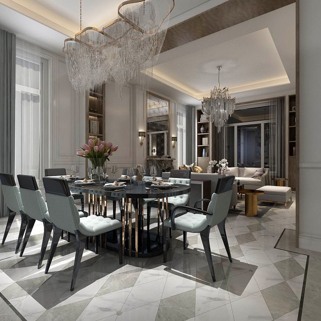 family - kitchen - restaurant 43 3D 模型 .c4d .max .obj .3ds .fbx .stl .blend 