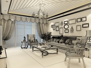 family - kitchen - restaurant 45 Modello 3D