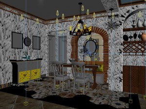 family - kitchen - restaurant 45 Modello 3D