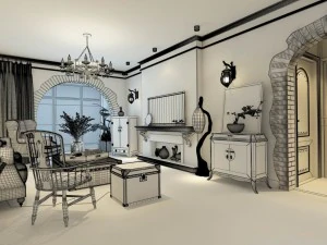family - kitchen - restaurant 46 3D Model