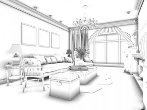 family - kitchen - restaurant 46 3D Model