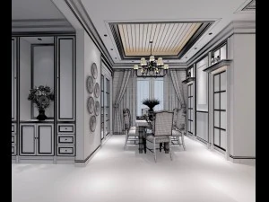 family - kitchen - restaurant 49 3D Model