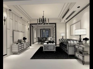 family - kitchen - restaurant 51 3D Model