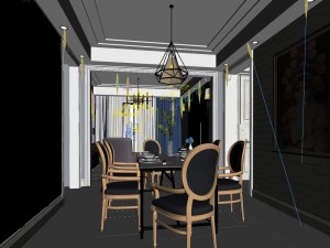 family - kitchen - restaurant 51 Model 3D